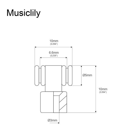 Musiclily Vintage Roller Guitar String Tree Guides Retainer for Fender Strat Stratocaster Tele Telecaster Electric Guitar, Chrome(Pack of 4)