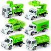 Diecast Garbag Truck Toys, 6 Pack Toy Garbage Trash Truck for Toddlers 1-3, Mini Kids Play Vehicles Set for Boys Girls Age 3 4 5 6 7 Years Old Birthday Party Favors Gift & Goodie Bags Stuffers