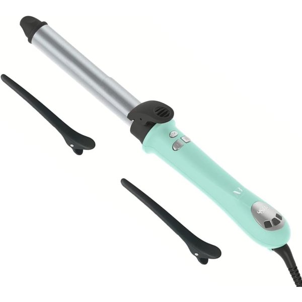 Amira Beauty Rotating Curling Iron Automatic, 1" Tourmaline Ceramic Curler Wand, Digital Display with Adjustable Temps 250-450℉, Dual Voltage and Auto 60 Minute Shut Off