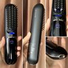 Mylyis Cordless Hair Straightener Brush，6 Modes，410°F ，Portable Mini Straightener for Women，Negative Ion Travel Hot Comb
