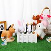 6 Pieces Mini Plush Furry Farm Animal Toys Soft Plush Horse Pig Cattle Rabbit Dog Sheep Doll Stuffed Plush Farm Animals for Christmas Stocking Stuffers Birthday Party Decoration Supplies (Animals)