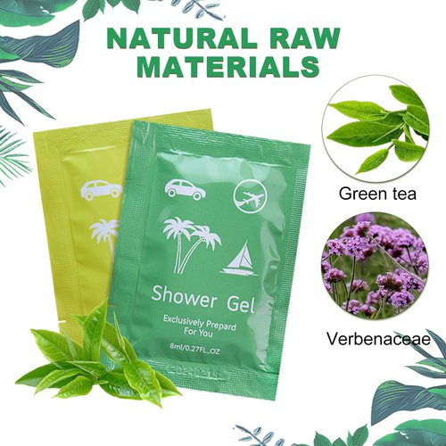 Bulk Hygiene Kits for Homeless ,Travel Size Body Wash and Shampoo Bulk 0.28fl Oz,Travel Size Shower Gel Set，Shampoo Bulk Travel Size ,Hotel Supplies for Guests (0.28fl Oz(Pack of 50), 50, Count)