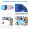 121Pcs Blue Birthday Party Supplies Balloons Garland Kit, Blush Nude Blue Orange Dog Paw Balloons Arch Bone Balloon for Boys Girls Baby Shower Blue Theme Birthday Party Decorations