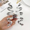 Gold Snake Hair Claw Clip Gold Line Hair Clip Metal Snake Shape Creative Claw Clips for Women Girls Hair Accessories Fashionable Hair Claw Clips for Thick-gol Clips and Barrettes