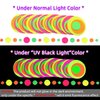110feet Paper UV Round Neon Garland Neon Streamers Black Light Decorations for Glow Party Supplies and Decorations UV Reactive Neon Party Favors Glow in The Dark Party for Wedding Birthday Banners