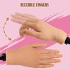 Silicone Practice Hand for Acrylic Nails,Silicone Nail Hand Practice,Silicone Nail Hand for show,Fake Training Hand with Manicure Kits for DIY/Nail Salon Artists/Nail Artist（3#-right）