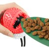 Pet Life Grip N Play Treat Dispensing Ball Shaped Suction Cup Dog Toy, Red