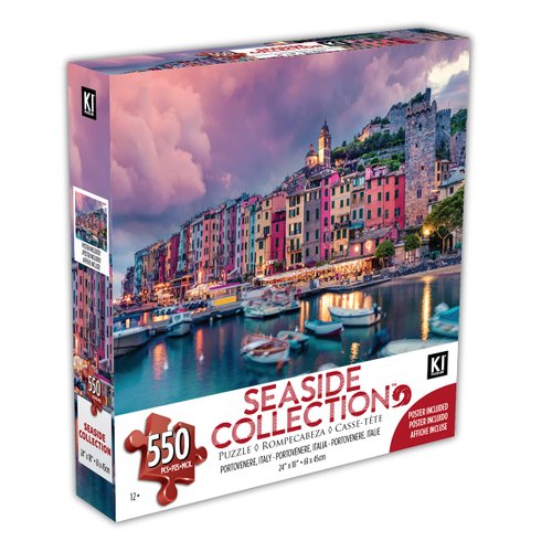 550 Piece Puzzle for Adults Portovenere Italy from The Seaside Collecton by KI Puzzles 24X18 Photographic Art Jigsaw