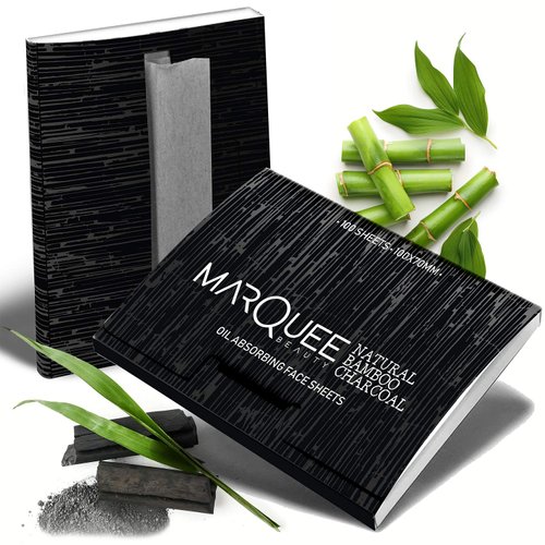 (1PK) Oil Blotting Sheets- Natural Bamboo Charcoal Oil Absorbing Tissues- 100 Pcs Organic Blotting Paper- Beauty Blotters for the Face- Papers remove Excess Shine- Premium Facial Make Up and Skin Care