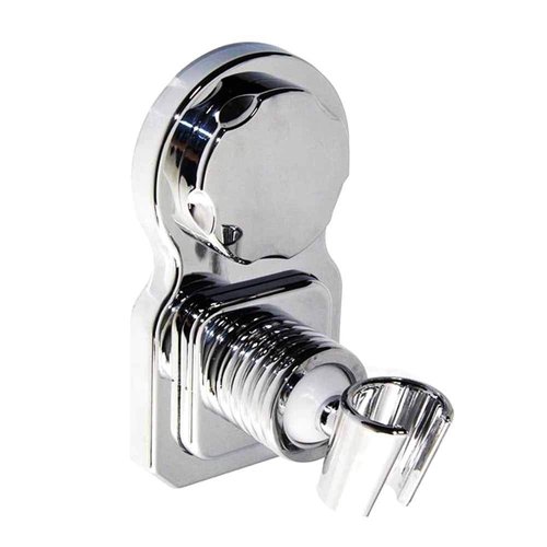 Eutuxia Adjustable Shower Head Holder Bracket - Removable Vacuum Suction Cup Wall Mount - Easy to Install & Remove - Universal Handheld Arm Mount - High Quality Chrome - 360 Degrees Rotatable