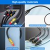 Digital Optical Cable to RCA Analog Audio Converter, Optical to 2 RCA and 3.5mm Digital to Analog Converter for TV/PS4/Xbox/DVD SPDIF/TOSLINK/Optical Port to Sound Box Amplifier Headset (10ft)
