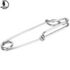 Pack of 6 Stainless Steel Long Line Snap Clips Easy On/Off Float Line Tuna Clips