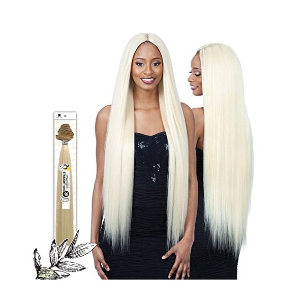 STRAIGHT 36" (2 Dark Brown) - Shake-N-Go Organique Mastermix Synthetic Bundle Weave