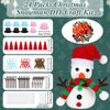 Poen 24 Pack Snowman Craft Kit for Kids Christmas Snowman DIY Craft Kit Build Snowman Decorating Kit Snowman Modeling Clay Hats Buttons Scarfs Kit Snowman Kit Foam Balls Craft Supplies for Xmas