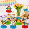 Faccito 33 Pcs Building Block Birthday Party Supplies Building Block Themed Honeycomb Centerpieces Decorations Brick Table Gifts for School Valentine's Day Holiday Party Reward Gifts Decor