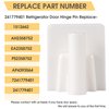 241779401 Refrigerator Door Hinge Pin Compatible with Frigidaire Electrolux Kenmore Refrigerator Door 1512662 AP4393564 AH2358752 EA2358752 PS2358752, Mullion, Upper or Lower Hinge Pin 2 Pack