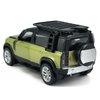 1:43 Scale 2020 Land Rover Defender 110 Model Car Kit Diecast Toy Cars Metal Alloy Vehicles, Parts Changeable, Doors Open, Black Top and Roofrack, Collection for Men, Toys for Boys Kids Gifts, Green