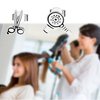 BAUNA Hairdresser Earrings Stylist Cosmetology Student Jewelry Scissors Blow Dryer Stud Earrings (Hairdresser Earrings)