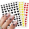 8 Sheets Heart Love Nail Art Stickers Decals 3D Self-Adhesive Nail Art Stickers Heart Love Nail Art Decorations Stars Decals Manicure Accessories (Heart)