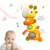 ovca Baby Music Rattle Toy for 3-4-6-12 Months - Teething Toy with Music and Light, Montessori Learning Toy for Grasping Skills, Ideal Gift for Boys and Girls,Infant Sensory Toys