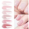 Vishine Nude Gel Polish Kit, Sheer Milky Pink Jelly Transparent Nail Polish UV LED Gel Nail Polish Varnish Nail Art DIY Saon 6Pcs 8ML