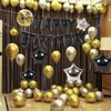 CANREVEL Happy Birthday Banner 13pcs 16 Inch Mylar Foil Letters Sign Balloons Birthday Party Decorations for Kids and Adults - 3D Black