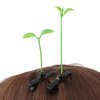Bean Sprout Hair Clips 50 Pcs Green Plant Hairpins Cute Ornaments Hair Accessories for DIY Home Party