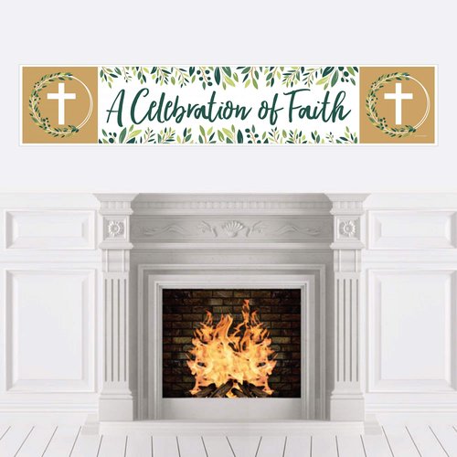 Elegant Cross - Religious Party Decorations Party Banner