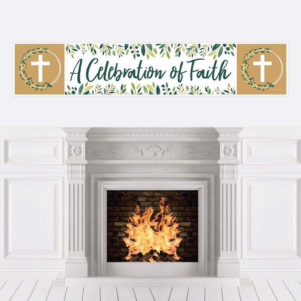 Elegant Cross - Religious Party Decorations Party Banner