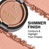 FV Long Lasting Powder Blush, Lightweight Smooth & Blendable Blush for Cheeks, High Buildable Color Blush Powder, Transfer-Resistant Shimmer Finish Cheek Makeup (Nude Shimmer, 0.17 OZ)