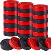 24 Pieces Wooden Checkers 1.06 Inch Checkers Board Game Pieces Stackable Ridge in Drawstring Storage Pouch for Checkers Game, Red and Black