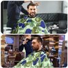 Professional Hair Cutting Cape Waterproof Barber Cape with Adjustable Snap Closure Hair Cutting Accessories Barber Cape, Hairdressing Salon Cape for Men 63 x 55.9 Inches