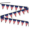 Fabric Pennant Banner for Independence Day, Happy 4th of July American Flag Banner, Patriotic Party Decorations and Supplies, Patriotic USA Bunting Banner