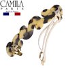 Camila Paris V105 French Hair Barrette Clip for Girls Handmade, Flow, Metal Clasp Strong Hold Grip Hair Clips for Women, No Slip and Durable Styling Girls Hair Accessories, Made in France