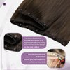LaaVoo Beaded Weft Hair Extensions Real Human Hair Brown Bead Hair Extensions Weft Human Hair Dark Brown Human Hair Extensions Beaded Weft Brown 20 Inch 50G