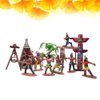 Totority Indians Action Figure Model Playset: 13pcs Native Figures Decoration Wild West Adornments for 15+