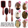 Meisheamin 4 Pcs Hair Brush Set, Includes Anti-Static Massage Oval Comb, Detangling Brush, Round Hair Brush, Vented Hair Brush, for Women, Men, and Kids