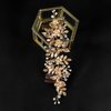 Leaf Bridal Hair Comb Rhinestone Hair Comb for Wedding,Prom Hair Accessories Gold Prom Hair Accessorie for Women and Girls (Gloden)