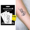 INKARTLINK Semi Permanent Tattoos, 3 Sheets of Small Temporary Tattoos, Adult Art Designs, Party Favors, Waterproof, Realistic, No Adhesive, No Reflective, Lasts 1-2 Weeks (Astronaut Bear)