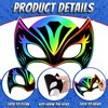 Deekin 36 Pcs Scratch Paper Mask Rainbow Hero DIY Kids Masks Craft Kit for Dress up Mardi Gras Party Favor