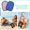2 Pcs Sand Off Mitt for Beach and Water Sports, Beach Accessories, Soft Sand Cleaner Mitt for Children Adults, Sand Remover Wipe Off for Beach Volleyball Beach Essentials Must Haves