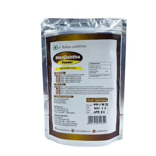 SVATV Natural Manjistha Powder | Rubia Cordifolia | Madder Root Powder | Promoting Healthy And Clear Skin | Natural Hair Color | Indian Madder | Natural Moisturizer - 227g, 8oz, Half Pound