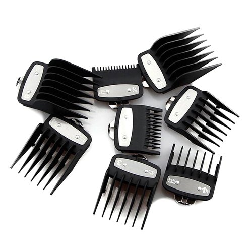 8PCS Metal Clip Guide Combs Hair Clipper Cutting Guide Combs for WAHL