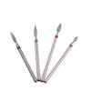 MZCMSL Flame Cuticle Drill Bit for Russian Manicure,Safety Diamond Nail Drill Bit,3/32 Electric Cuticle Remover Bit(4pcs)