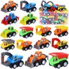 DERTE Mini Construction Car Toys Pull Back Vehicles Excavator Truck Tractor Kids Party Favors Pinata Stuffers Easter Fillers for Toddlers Girls Boys Child Play Set Gifts (50)