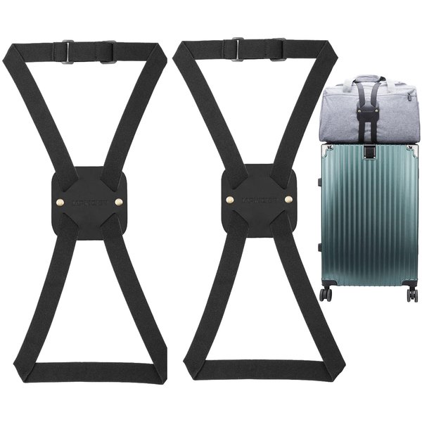 Luggage Straps for Suitcases,Travel Belt for Luggage Over Handle, Adjustable High Elastic Luggage Straps for Suitcases TSA Approved for Connecting Your Luggage 2 Pack