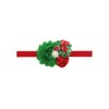 Koolgil Baby Girl's Christmas Feather Headband Christmas Rose Chiffon Flower Elastic Hair Band (Red)
