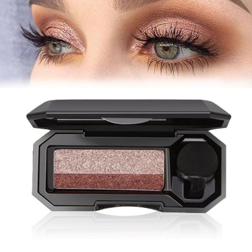 firstfly Perfect Dual Tone Eyeshadow, Waterproof Glitters Eye Shadow Plate, Two Tone Eyeshadow, Long Lasting High Pigmented Eye Makeup (01)