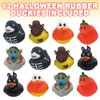 ArtCreativity Assorted Halloween Ducks for Jeeps (Pack of 12) - Variety of Mini Rubber Halloween Characters, Trick or Treat Supplies, Goodie Bag Fillers, Party Favors, Halloween Themed Bathtub Toys