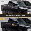 Aexploer Side Tow Mirror Turn Signal LED Lights Compatible with F150 F250 F350 F450 2015-2022 White Daytime Running &Yellow Dynmaic Sequential Blink Turn Marker Lamp (Clear Len)